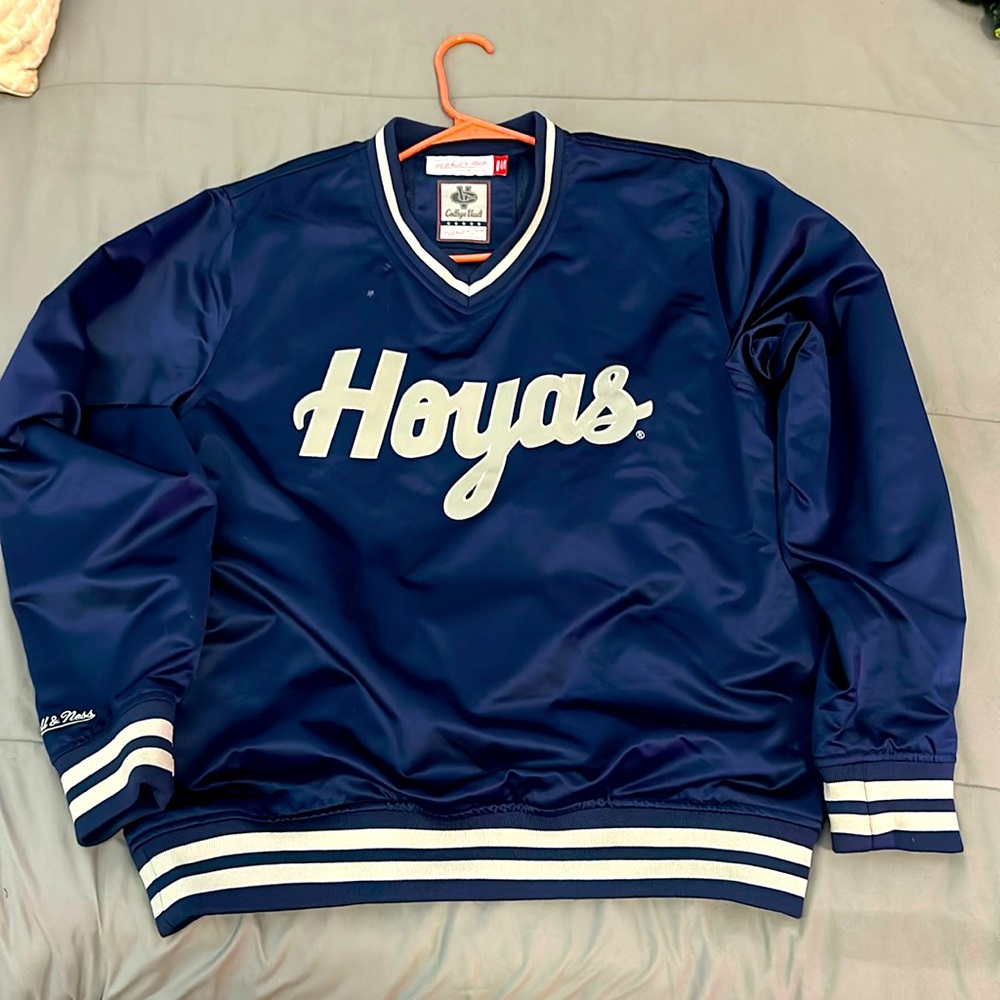 PULLOVER SATIN JACKET NAVY